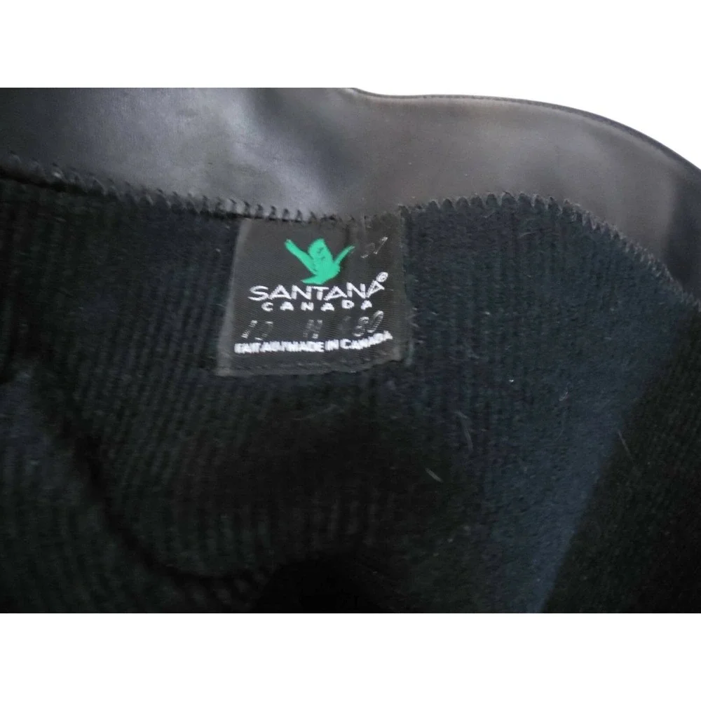 Santana Canada Womens Boots Black Block Heel Side Zip Waterproof 10
